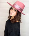 Pinched Crown Fedora Hat-Hat-Olive & Pique-Blush-Inspired Wings Fashion