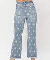 Star Print Cropped Straight Jeans-Jeans-Judy Blue-0(24)-Inspired Wings Fashion