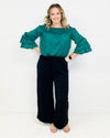 Smocked Ruffle Neckline Top-Tops-Vine & Love-Small-Mocha-Inspired Wings Fashion