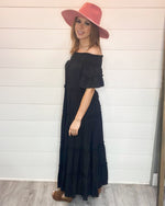 Solid Off Shoulder Maxi Dress-Dresses-Jodifl-Small-Hot Pink-Inspired Wings Fashion