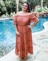 Solid Off Shoulder Maxi Dress-Dresses-Jodifl-Small-Brick-Inspired Wings Fashion