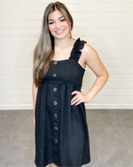 Solid Smocked Back Dress-Dresses-Staccato-Small-Royal-Inspired Wings Fashion