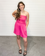 Strapless Tube Smocked Romper-Jumpsuits & Rompers-Heimish-Small-Black-Inspired Wings Fashion