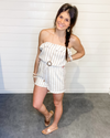 Stripe Ruffle Tube Romper-Romper-Hem & Thread-Small-Taupe-Inspired Wings Fashion