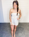 Stripe Ruffle Tube Romper-Romper-Hem & Thread-Small-Taupe-Inspired Wings Fashion