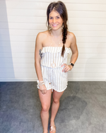 Stripe Ruffle Tube Romper-Romper-Hem & Thread-Small-Taupe-Inspired Wings Fashion