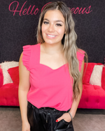 Sweetheart Ruffle Shoulder Top-Tops-Jodifl-Small-Black-Inspired Wings Fashion