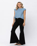 High Waist Super Flare Pants-bottoms-Judy Blue-25-BK-Inspired Wings Fashion