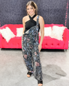 Vintage Flower Overalls-Jumpsuit-Easel-Small-Black Denim-Inspired Wings Fashion