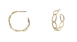 Open Circle Chain Hoops-What's Hot Jewelry-Gold-Inspired Wings Fashion