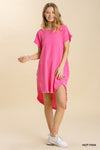 All You Need Midi Dress-Dresses-Umgee-Medium-Hot Pink-Inspired Wings Fashion