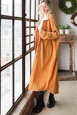 Waffle Thermal Knit Oversized Blazer-Coats & Jackets-Oli & Hali-S/M-Washed Rust-Inspired Wings Fashion