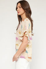 Pastel Leopard Top-Shirts & Tops-Entro-Small-Cream Multi-Inspired Wings Fashion