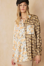 Satin Mixed Floral Print Top-Shirts & Tops-Entro-Small-Cream-Inspired Wings Fashion