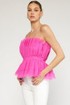Tulle Tube Top-Top-Entro-Small-Hot Pink-Inspired Wings Fashion