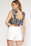 Paintbrush Top-Shirts & Tops-Entro-Small-Navy Multi-Inspired Wings Fashion
