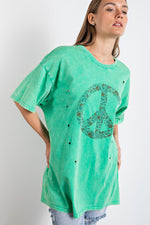 Peace Sign Top-T-Shirt-Easel-Small-Ash-Inspired Wings Fashion