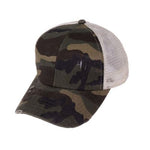 Criss Cross Ponytail Hat-hat-Domil Enterprise Co., Ltd-Camo-Inspired Wings Fashion