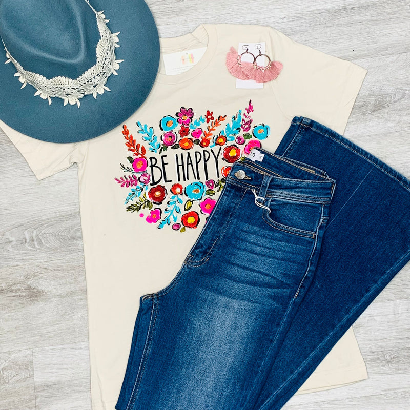 Be Happy Tee-Shirts & Tops-Texas True Threads-Small-Inspired Wings Fashion