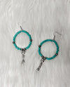 Turquoise Hoop Earrings-Earrings-Lost and Found Trading Company-Inspired Wings Fashion