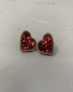 Valentine's Earrings-Accessories-Sweet Ginger Jewelry-Red Glitter-Inspired Wings Fashion