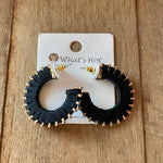 Thread Wrapped Hoop Earrings-Earrings-What's Hot Jewelry-Mustard-Inspired Wings Fashion