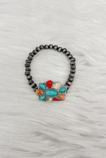 Squash Blossom Stretch Bracelet-Bracelets-Lost and Found Trading Company-Multi-Inspired Wings Fashion