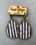 Valentine's Earrings-Accessories-Sweet Ginger Jewelry-Stripes-Inspired Wings Fashion