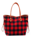 On The Go Tote-Bag and Purses-Alibaba-Red Plaid-Inspired Wings Fashion