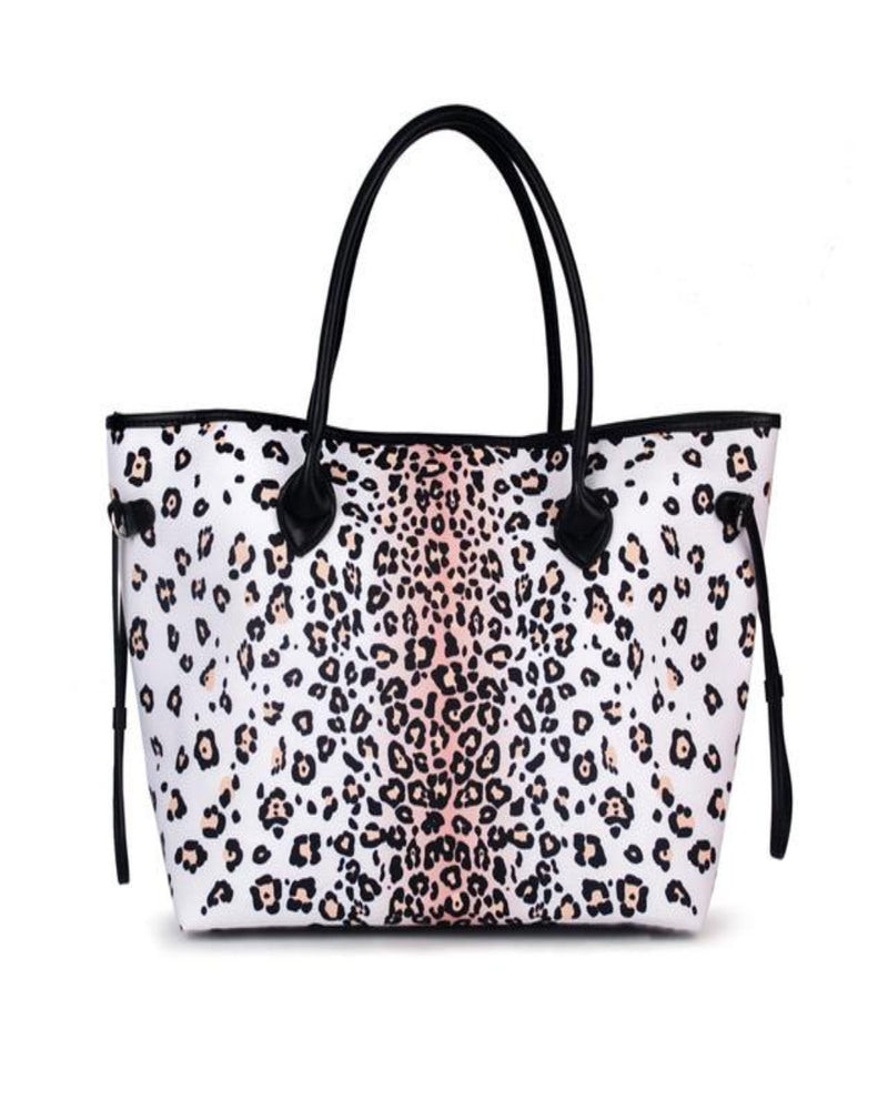 On The Go Tote-Bag and Purses-Alibaba-White Leopard-Inspired Wings Fashion
