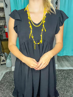 Beaded Fringe Necklace-Necklaces-Lost and Found Trading Company-Yellow-Inspired Wings Fashion