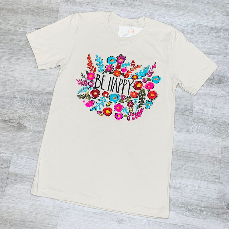 Be Happy Tee-Shirts & Tops-Texas True Threads-Small-Inspired Wings Fashion