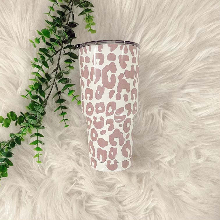 30 oz Tumbler Cups-Accessories-Alibaba-Gray Leopard-Inspired Wings Fashion