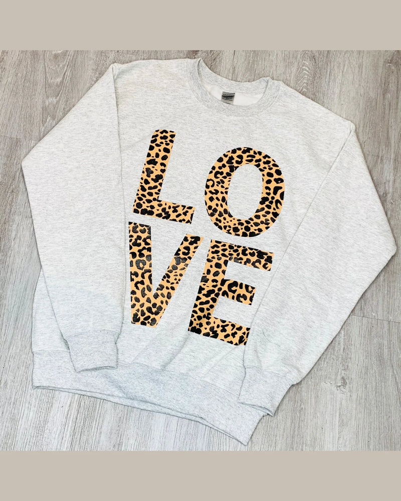 Leopard Love Sweatshirt-Shirts & Tops-Inspired Wings Fashion-Small-Inspired Wings Fashion