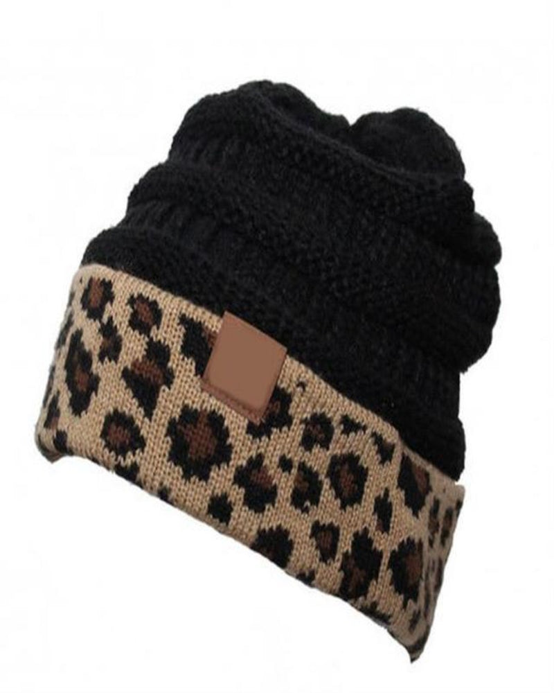 Leopard Beanie-hat-Alibaba-Black-Inspired Wings Fashion