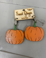 Halloween Earrings-Accessories-Sweet Ginger Jewelry-Pumpkin-Inspired Wings Fashion