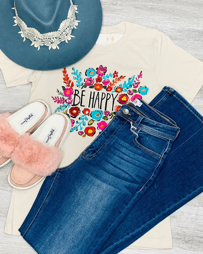 Be Happy Tee-Shirts & Tops-Texas True Threads-Small-Inspired Wings Fashion