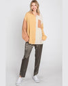 Gauze Color Block Top-Shirts & Tops-GeeGee-Small-Mustard Combo-Inspired Wings Fashion