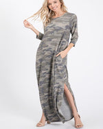 Long Sleeve Camo Maxi Dress-Dresses-Heimish-Small-Inspired Wings Fashion