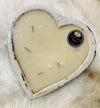 Wooden Heart Candles-Forever Green Art-Large Heart-White-Inspired Wings Fashion