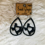 Texas Earrings-Accessories-Sweet Ginger Jewelry-Black-Inspired Wings Fashion