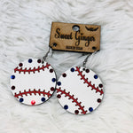 Baseball Gem Earrings-Sweet Ginger Jewelry-Inspired Wings Fashion
