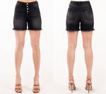 Button Up High Rise Shorts-bottoms-Ceros Jeans-Inspired Wings Fashion