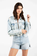 Crop Jacket-Jacket-Ceros Jeans-Small-Light Denim-Inspired Wings Fashion