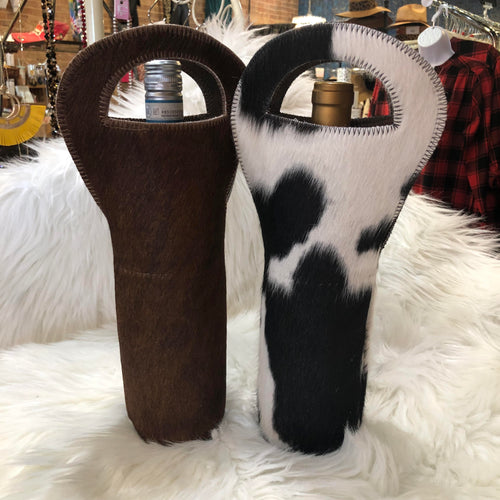 Cow Hide Wine Bags-The B.S. Trading Co-Inspired Wings Fashion