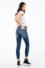 High Rise Ankle Skinny Jeans-bott-Ceros Jeans-27-Medium Blue-Inspired Wings Fashion