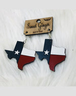 Texas Earrings-Accessories-Sweet Ginger Jewelry-Texas State-Inspired Wings Fashion